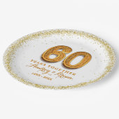 Assiettes En Carton 60e anniversaire Personnalisé (Angle)