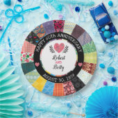 Assiettes En Carton 60e anniversaire personnalisé, Patchwork Quilt (Fête)