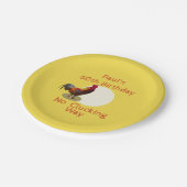 Assiettes En Carton 60e Anniversaire Poulets Personnalisé Fun Cusotm (Angle)