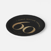 Assiettes En Carton 60e fête d'anniversaire (Angle)