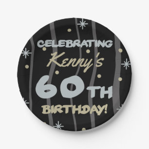 Assiettes En Carton 60th Birthday Party Ajouter votre nom