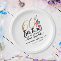 60th Birthday Script Gold Typography Modern Party
