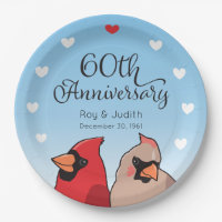 60th Wedding Anniversary, Cardinal Pair
