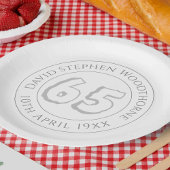 Assiettes En Carton 65e anniversaire commémoratif