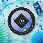 Assiettes En Carton 65e anniversaire de l'élégant Mariage Blue Sapphir (Fête)