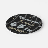 Assiettes En Carton 65e fête d'anniversaire Ajoutez votre nom (Angle)