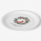 Assiettes En Carton 65th Birthday Party Red Cardinal Wreath Custom (Angle)