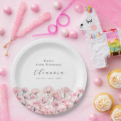 Assiettes En Carton 65th Birthday Pink Carnation January Birth Flower (Fête)