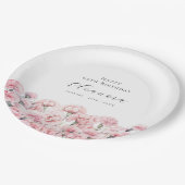 Assiettes En Carton 65th Birthday Pink Carnation January Birth Flower (Angle)