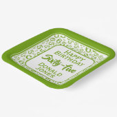 Assiettes En Carton 65th Party Random Number Pattern Green/White (Angulaire)