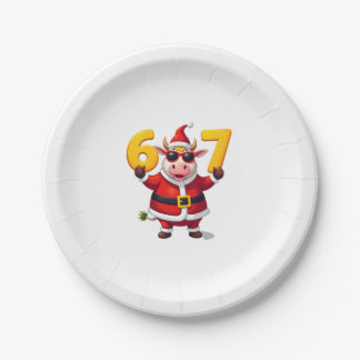 Assiettes En Carton 67 Noël Licorne 6 7 Mème pour Filles Enfants Drôle
