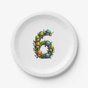 Assiettes En Carton 6 Anniversaire Tortue de mer Tortue Thème Party 6