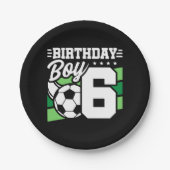 Assiettes En Carton 6 ans Football Party 6e anniversaire garçon (Devant)