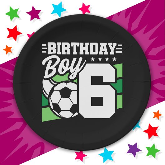 Assiettes En Carton 6 ans Football Party 6e anniversaire garçon