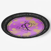 Assiettes En Carton 6e 33e 47e 48e anniversaire du Mariage Améthyste (Angle)