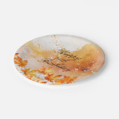 Assiettes En Carton 70 Anniversaire d'automne (Angle)