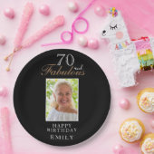 Assiettes En Carton 70 et fabuleux script photo 70e anniversaire (Fête)