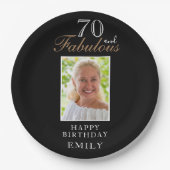 Assiettes En Carton 70 et fabuleux script photo 70e anniversaire (Devant)