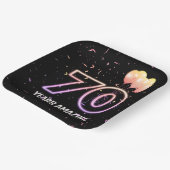 Assiettes En Carton 70e anniversaire Balloons et Confetti (Angulaire)