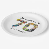 Assiettes En Carton 70e anniversaire Conception de votre propre collec (Angle)