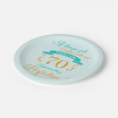 Assiettes En Carton 70e anniversaire mieux avec l'âge (Angle)