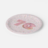 Assiettes En Carton 70e anniversaire Pink Donut Papier Plaque (Angle)