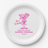 Assiettes En Carton 70e anniversaire Plate de papier personnalisée Esp (Devant)