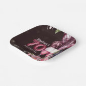 Assiettes En Carton 70e Anniversaire Vin & Ballons Personnalisé (Angulaire)