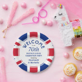 Assiettes En Carton 70e fête du Platine UNION JACK (Fête)