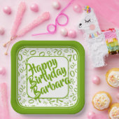 Assiettes En Carton 70th Birthday Party Numéro Motif Vert Blanc (Fête)
