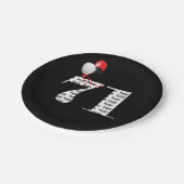 Assiettes En Carton 71e anniversaire ballons de fête (Angle)