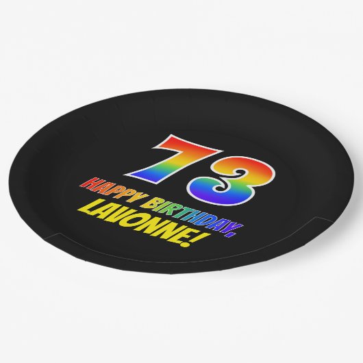 Assiettes En Carton 73e anniversaire : audacieux, amusant, simple, arc (Angle)