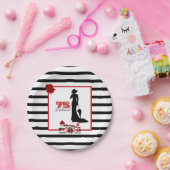 Assiettes En Carton 75 & SENSATIONNEL 75e Anniversaire Stripes Plate P (Fête)