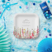 Assiettes En Carton 75e anniversaire Août Fleur de naissance Fournitur (Fête)