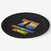 Assiettes En Carton 75e anniversaire : audacieux, amusant, simple, arc (Angle)