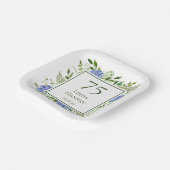 Assiettes En Carton 75e anniversaire Blue Hydrangeas (Angulaire)
