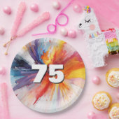 Assiettes En Carton 75e anniversaire de la peinture (Fête)