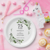 Assiettes En Carton 75e anniversaire du Mariage Végétation florale (Fête)