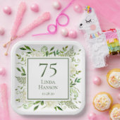 Assiettes En Carton 75e anniversaire Hydrangeas blanches (Fête)