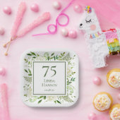 Assiettes En Carton 75e anniversaire Hydrangeas blanches (Fête)