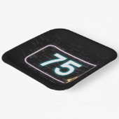 Assiettes En Carton 75e anniversaire Neon Connexion en brique (Angulaire)