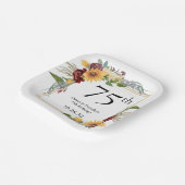 Assiettes En Carton 75e anniversaire Tournesols (Angulaire)