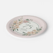 Assiettes En Carton 75e anniversaire Tropical Floral (Angle)