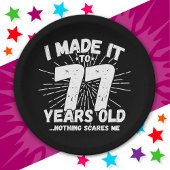 Assiettes En Carton 77 Ans Mème Sarcastique Mème Drôle 77ème Anniversa