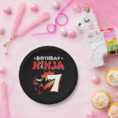 Assiettes En Carton 7 Ans Bande dessinée Style Ninja 7e Anniversaire (Fête)