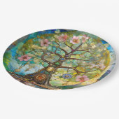 Assiettes En Carton 7 Chakra Fleurissant Arbre De Vie (Angle)