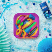 Assiettes En Carton 7" Square Paper Plate (Fête)