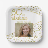 Assiettes En Carton 80 et Fabulous Gold Parties scintillant Photo 80e (Recto)