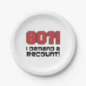 Assiettes En Carton 80 ?! Je Demande Un Compte Rendu Funny Quatre-Ving (Devant)