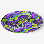 Assiettes En Carton 80 s Art Deco Geometric Pattern (Angle)